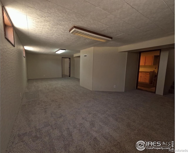 619 Curtis St, Brush, CO 80723 - finished below grade area featuring carpet floors