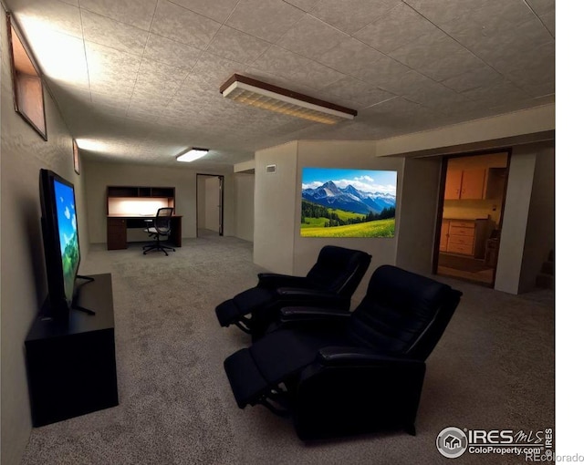 619 Curtis St, Brush, CO 80723 - living room featuring carpet floors and an office area