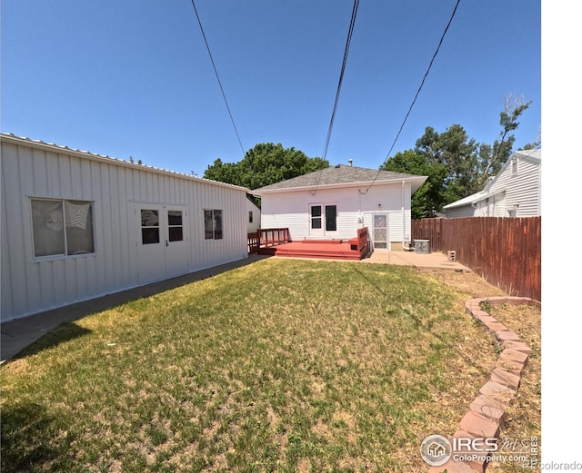 619 Curtis St, Brush, CO 80723 - view of yard featuring a deck