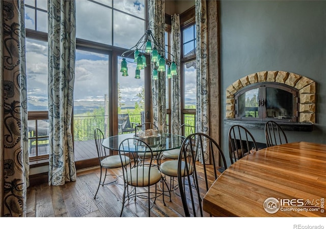 dining room featuring hardwood / wood-style flooring