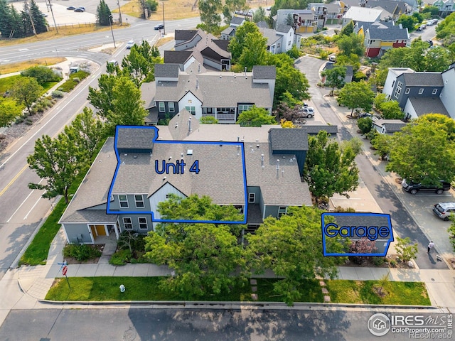 drone / aerial view with a residential view