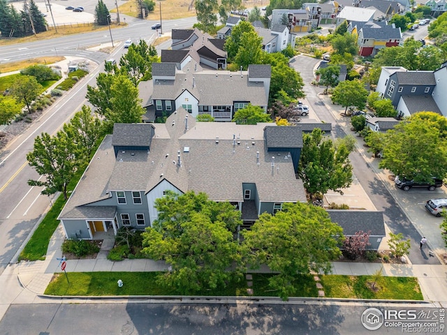 drone / aerial view with a residential view