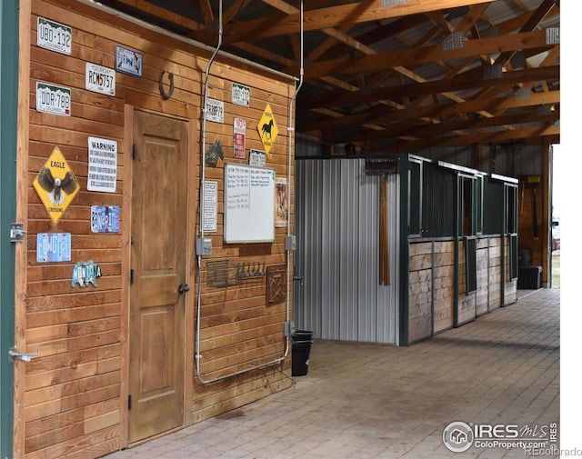 view of horse barn