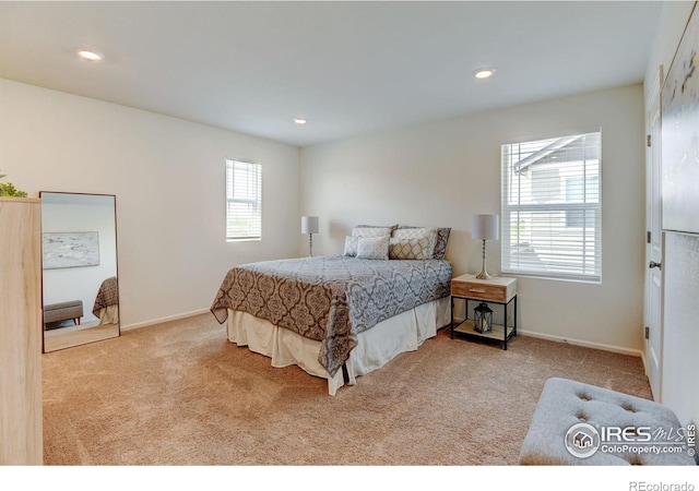 view of carpeted bedroom