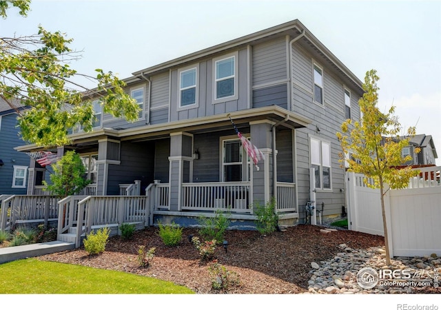 view of front of house featuring covered porch