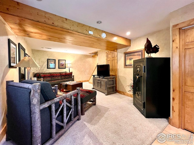 view of carpeted living room