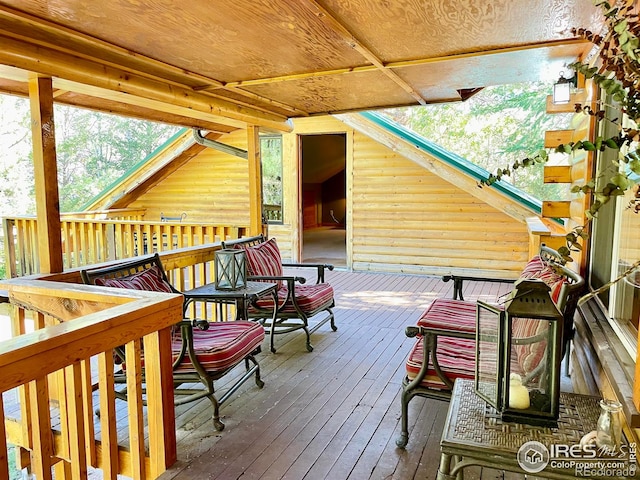 view of wooden deck