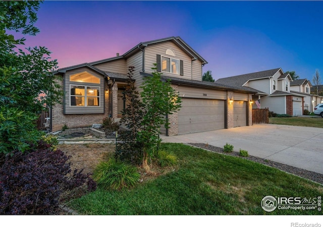 view of front of home featuring a garage