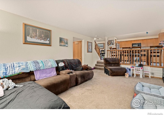 view of carpeted living room