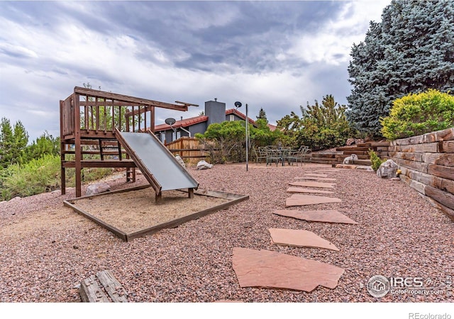 view of jungle gym