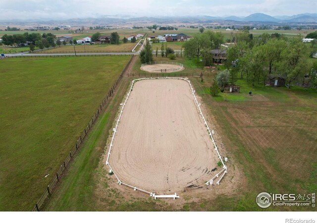 bird's eye view featuring a rural view