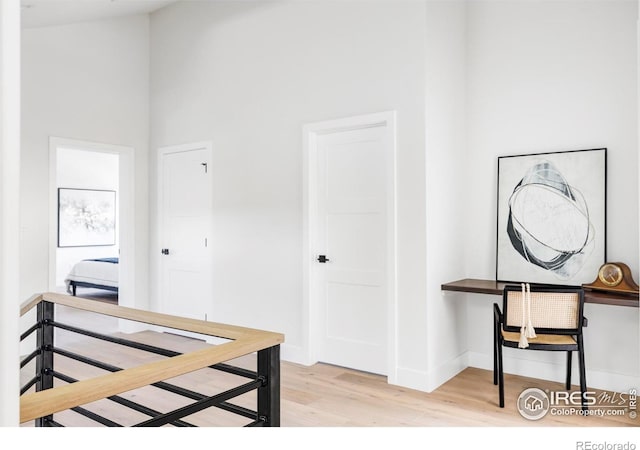 interior space featuring light hardwood / wood-style floors