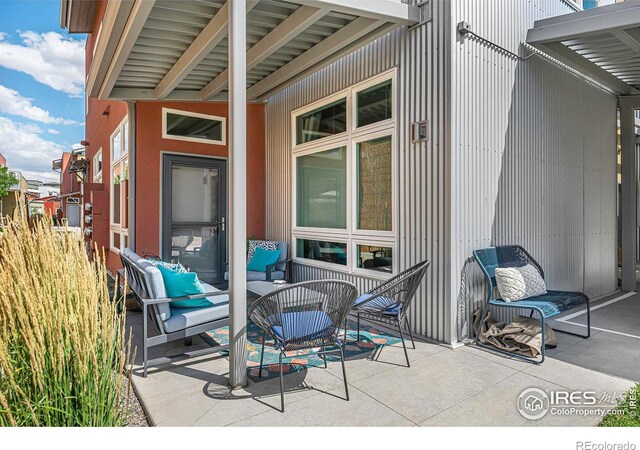 view of patio / terrace with an outdoor living space