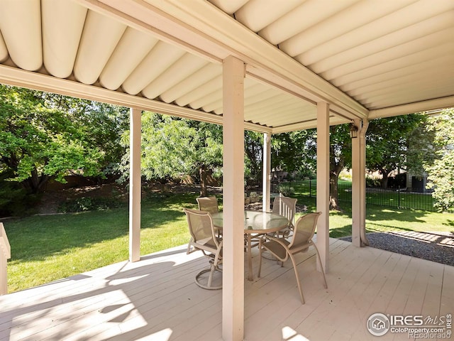 view of patio / terrace featuring a deck