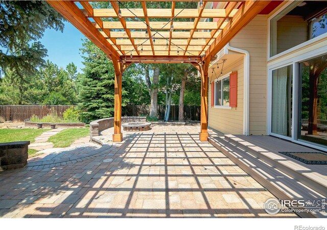 view of patio / terrace with a pergola