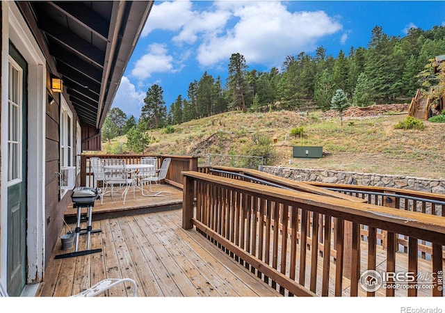 view of wooden deck