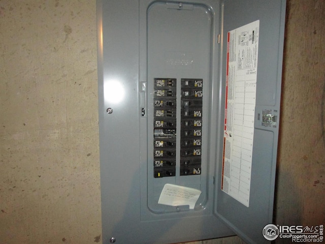 utility room featuring electric panel