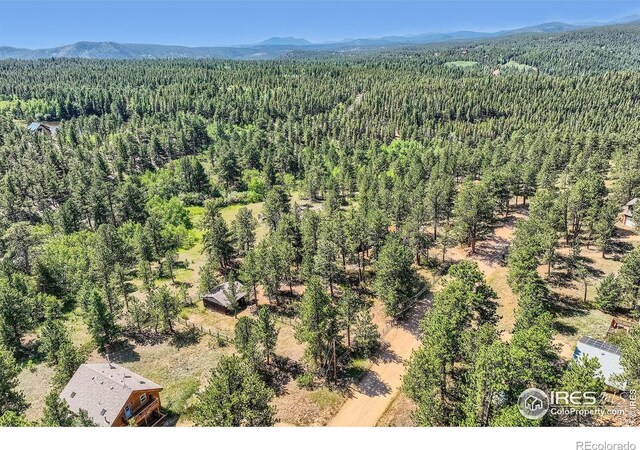 bird's eye view featuring a mountain view