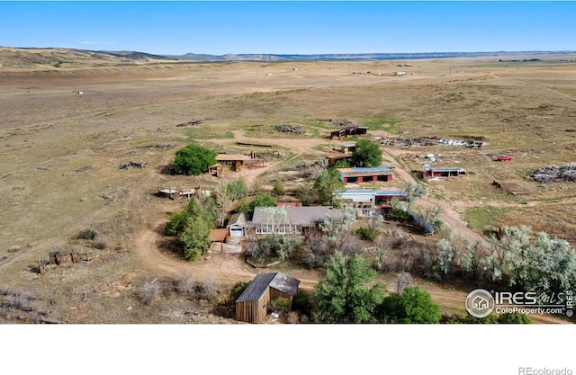 drone / aerial view with a rural view