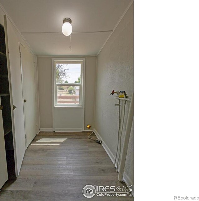 interior space with light wood-type flooring