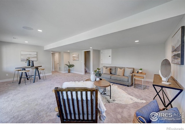 view of carpeted living room