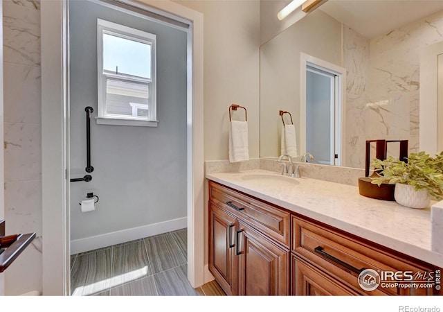 bathroom with vanity