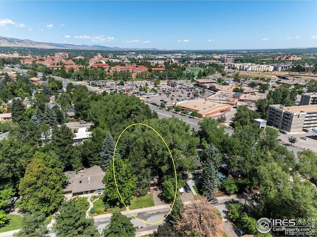 aerial view featuring a mountain view