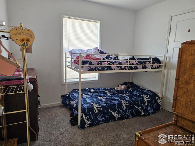 bedroom with carpet floors