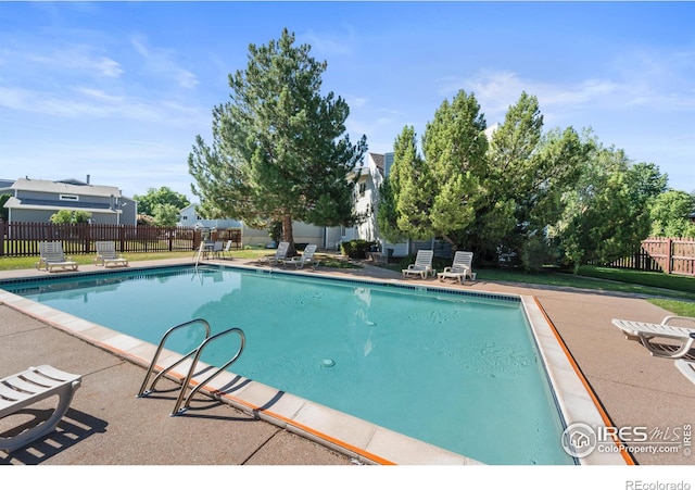 view of pool with a patio