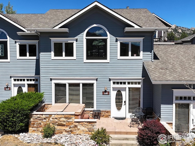 view of front of home with a patio