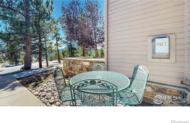 349 Overlook Ln, Estes Park, CO 80517 - view of patio / terrace with outdoor dining space