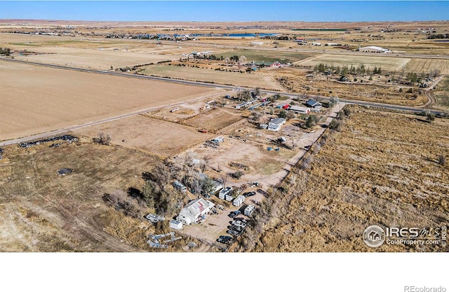 drone / aerial view with a rural view