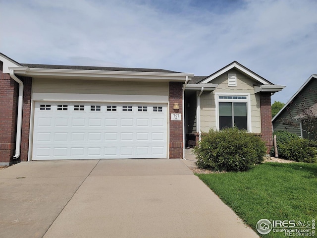 ranch-style home with a garage