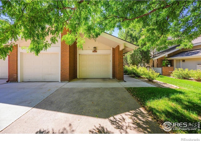 garage with driveway