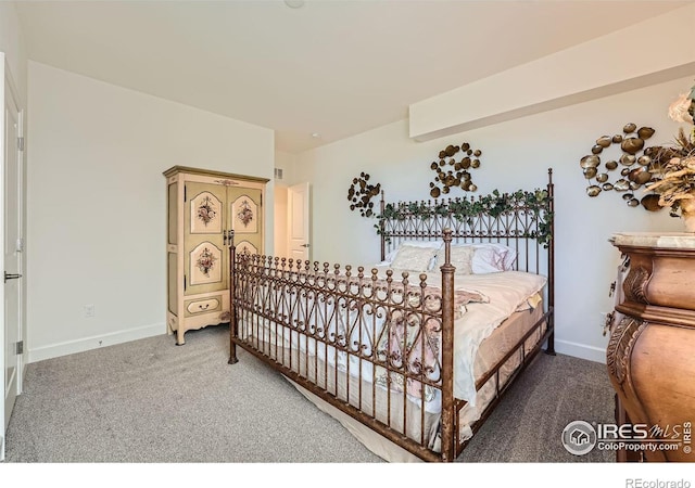 view of carpeted bedroom