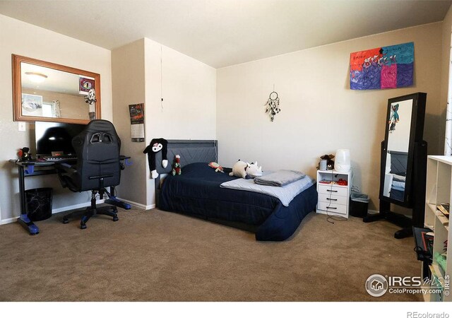 view of carpeted bedroom