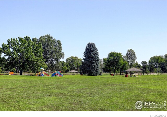 view of yard featuring a playground