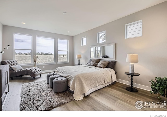 3140 Newfound Lake Rd, Berthoud, CO 80513 - bedroom with baseboards, wood finished floors, and recessed lighting