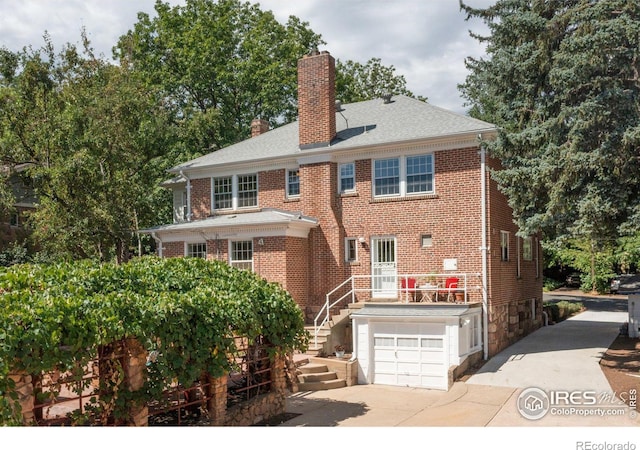 colonial house with a garage