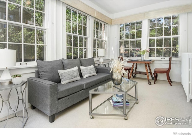 sunroom featuring plenty of natural light