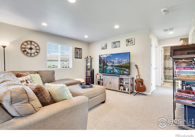 view of carpeted living room