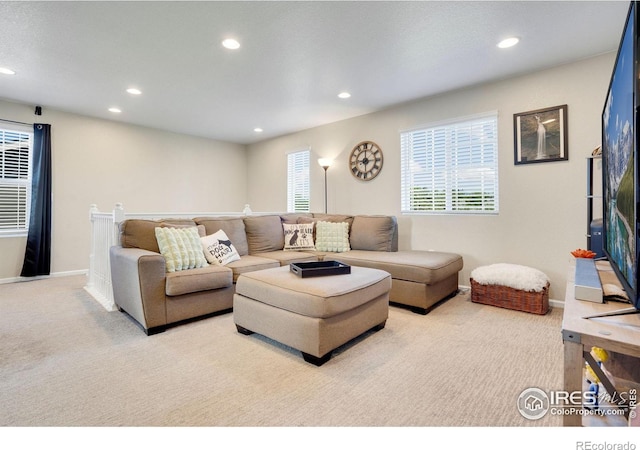 view of carpeted living room