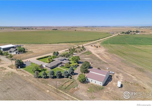 bird's eye view featuring a rural view