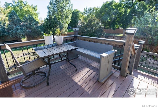 wooden deck with fence