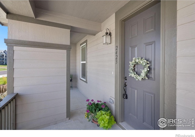 view of doorway to property