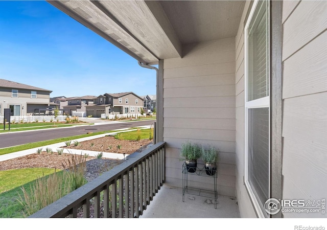 balcony with a residential view