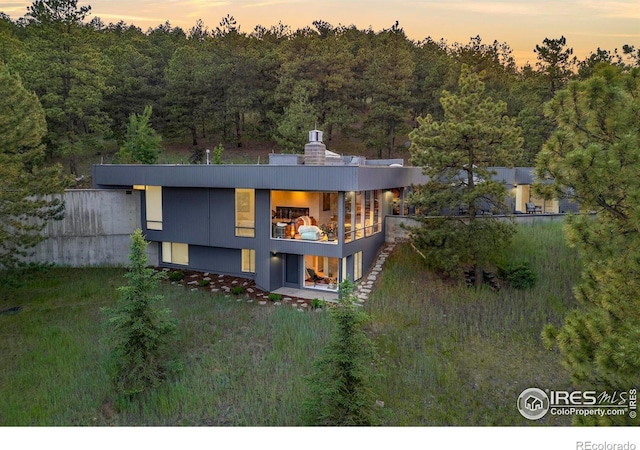 271 Anemone Dr, Boulder, CO 80302 - view from above of property with a forest