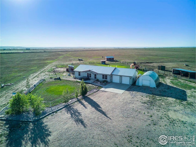 drone / aerial view featuring a rural view