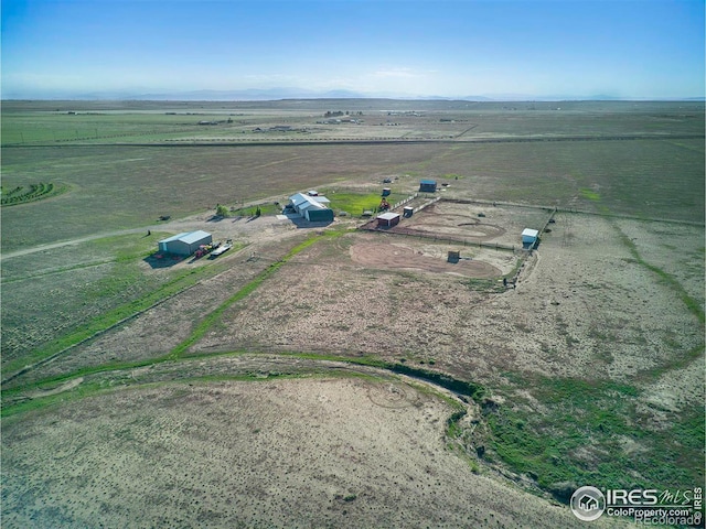 bird's eye view with a rural view