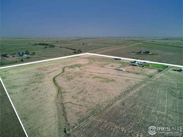 drone / aerial view with a rural view